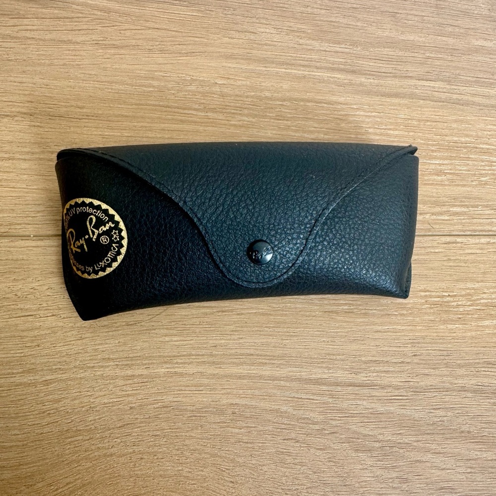 Ray-Ban Black Sunglasses Case with Gold Logo